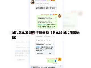 图片怎么加密软件聊天框（怎么给图片加密码锁）