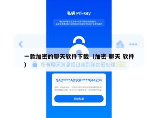 一款加密的聊天软件下载（加密 聊天 软件）