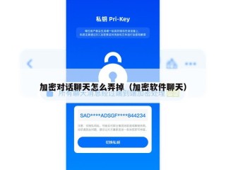 加密对话聊天怎么弄掉（加密软件聊天）