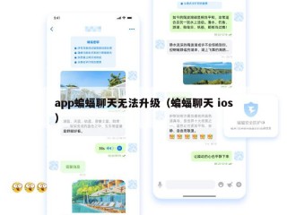 app蝙蝠聊天无法升级（蝙蝠聊天 ios）