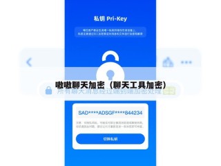 嗷嗷聊天加密（聊天工具加密）