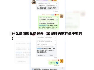 什么是加密私信聊天（加密聊天软件是干嘛的）