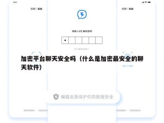 加密平台聊天安全吗（什么是加密最安全的聊天软件）