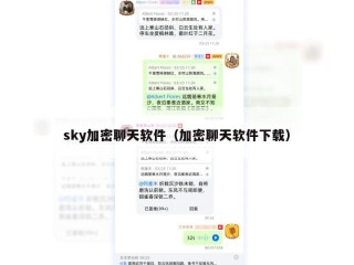 sky加密聊天软件（加密聊天软件下载）