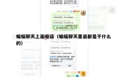 蝙蝠聊天上面暗语（蝙蝠聊天里面都是干什么的）