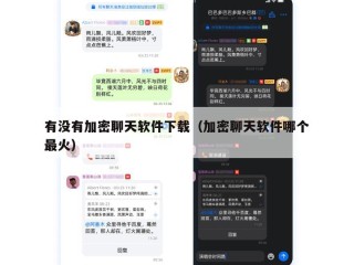 有没有加密聊天软件下载（加密聊天软件哪个最火）
