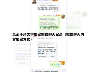 怎么手动文字加密微信聊天记录（微信聊天内容加密方式）
