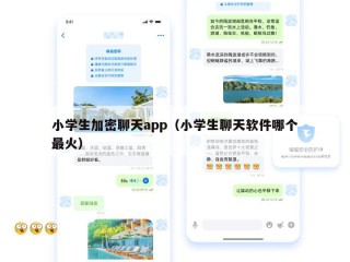 小学生加密聊天app（小学生聊天软件哪个最火）