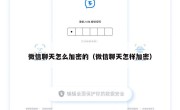 微信聊天怎么加密的（微信聊天怎样加密）