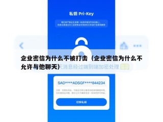 企业密信为什么不被打击（企业密信为什么不允许与他聊天）