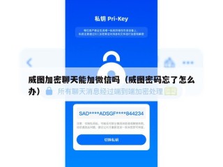 威图加密聊天能加微信吗（威图密码忘了怎么办）