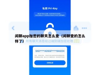 闲聊app加密的聊天怎么查（闲聊查的怎么样了）