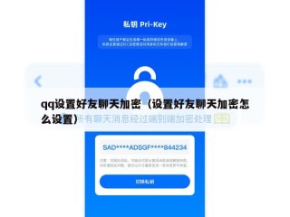 qq设置好友聊天加密（设置好友聊天加密怎么设置）