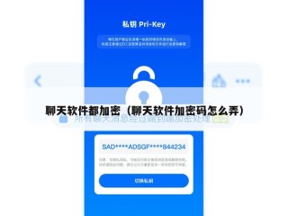聊天软件都加密（聊天软件加密码怎么弄）