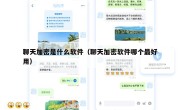 聊天加密是什么软件（聊天加密软件哪个最好用）