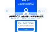 隐藏相处怎么加密聊天（隐藏聊天对象）