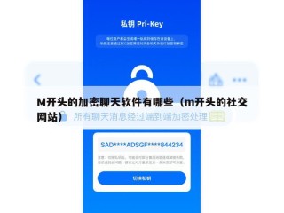 M开头的加密聊天软件有哪些（m开头的社交网站）