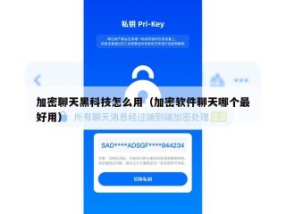 加密聊天黑科技怎么用（加密软件聊天哪个最好用）