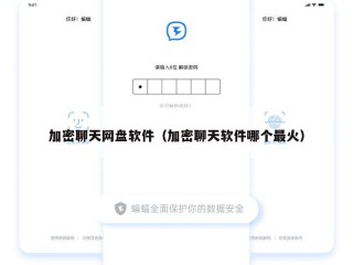 加密聊天网盘软件（加密聊天软件哪个最火）