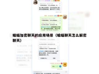 蝙蝠加密聊天的应用场景（蝙蝠聊天怎么解密聊天）