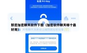 默密加密聊天软件下载（加密软件聊天哪个最好用）