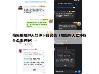 搞笑蝙蝠聊天软件下载安装（蝙蝠聊天软件取什么昵称好）