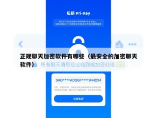 正规聊天加密软件有哪些（最安全的加密聊天软件）