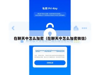 在聊天中怎么加密（在聊天中怎么加密微信）