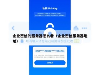 企业密信的服务器怎么看（企业密信服务器地址）
