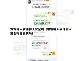 蝙蝠聊天软件聊天安全吗（蝙蝠聊天软件聊天安全吗是真的吗）