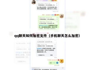 qq聊天如何加密文件（手机聊天怎么加密）