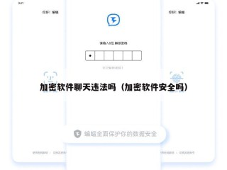 加密软件聊天违法吗（加密软件安全吗）