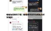 蝙蝠加密聊天下载（蝙蝠聊天软件加蝙蝠为好友骗局）