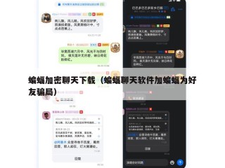 蝙蝠加密聊天下载（蝙蝠聊天软件加蝙蝠为好友骗局）