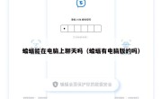 蝙蝠能在电脑上聊天吗（蝙蝠有电脑版的吗）