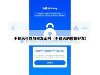 不聊天可以加密友么吗（不聊天的微信好友）