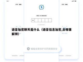 语音加密聊天是什么（语音信息加密,去哪里解锁）