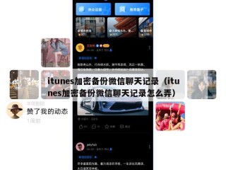 itunes加密备份微信聊天记录（itunes加密备份微信聊天记录怎么弄）