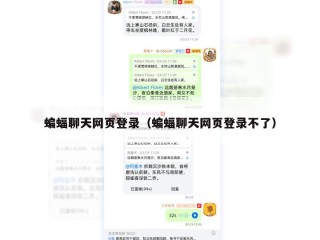 蝙蝠聊天网页登录（蝙蝠聊天网页登录不了）
