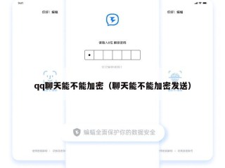 qq聊天能不能加密（聊天能不能加密发送）