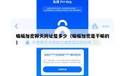 蝙蝠加密聊天网址是多少（蝙蝠加密是干嘛的）