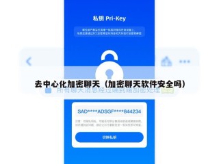 去中心化加密聊天（加密聊天软件安全吗）