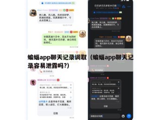 蝙蝠app聊天记录调取（蝙蝠app聊天记录容易泄露吗?）