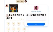 一个加密聊天软件叫什么（加密软件聊天哪个最好用）