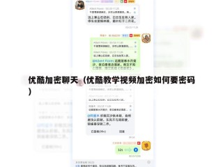 优酷加密聊天（优酷教学视频加密如何要密码）