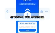语音加密聊天app视频（语音加密软件）