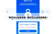 聊天怎么加密表情（聊天怎么加密表情包）