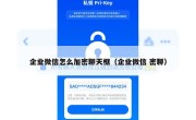 企业微信怎么加密聊天框（企业微信 密聊）