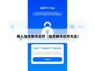 两人加密聊天软件（加密聊天软件大全）