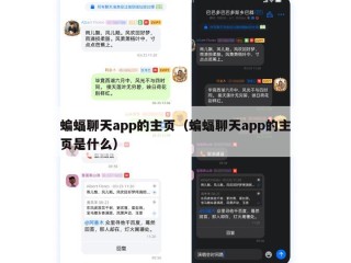 蝙蝠聊天app的主页（蝙蝠聊天app的主页是什么）